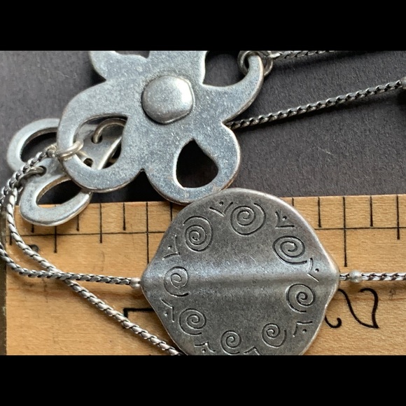 Boho Silver Tone Long  Necklace - Picture 13 of 15